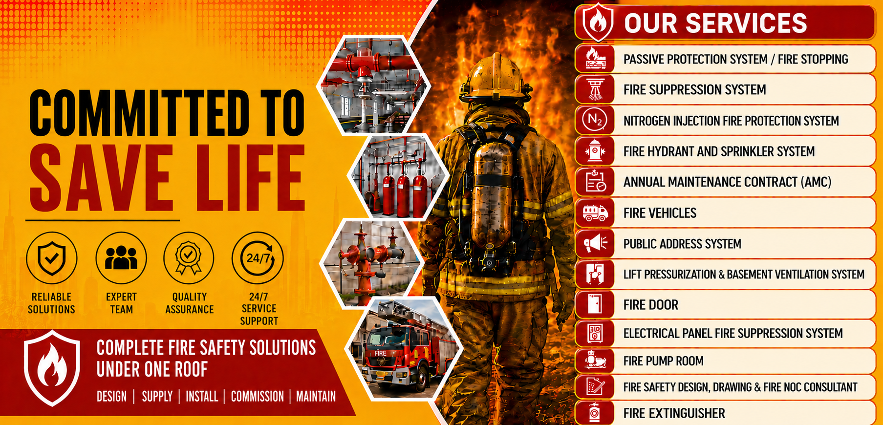 Achyuta Fire Safety Banner